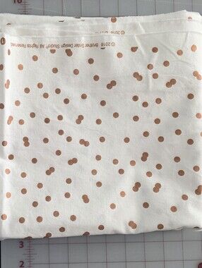 Ivory With Rose Gold Dots Quilting Cotton